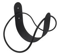 VOSAREA Colgador Organizador de Mangueras de Jardín en Acero Inoxidable Negro Gancho Práctico para Almacenamiento en Exteriores