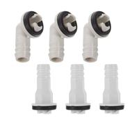 VOSAREA Conector de Codo para Manguera de Drenaje Diseño Elegante y Accesorios de Goma Kit de 6 Piezas de Aire Acondicionado Portátil para Decoracion Verano