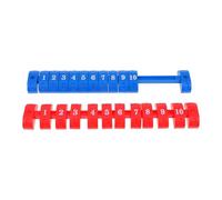 VOSAREA Contador de Puntuación para Futbolín de Plástico Rojo y Azul, 2 Unidades Fáciles de Instalar y Desmontar para Mesa de Fútbol de 1 a 10 Puntos
