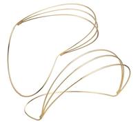 VOSAREA Diadema para Tocado DIY 2 Piezas Marco de Hierro Electroforético Color Kc Dorado Base para Accesorios de Novia Manualidades y Fiestas Tamaño Ajustable para Cabello