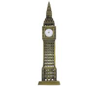 VOSAREA Estatua Diseño Realista y Versátil de Metal Vintage de Reloj Icónico en Aleación de Zinc Dorada para Oficina o Exhibición en Mesa