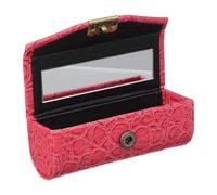 VOSAREA Estuche Portátil para Pintalabios con Espejo, Material PU Resistente y Diseño Elegante, Adecuado para Viaje y Uso Diario, Protege y Organiza Tu Maquillaje