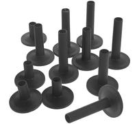 VOSAREA Fundas de Plástico para Platillos de Batería 12 Piezas Negras Accesorio Duradero y Portátil para Instrumentos de Percusión Tubo Protector Confiable para Uso en Batería y
