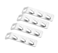 VOSAREA Gancho de Conexión para Perchas de Ropa Multifuncional de Pp Blanco, Ahorro de Espacio y Carga Resistente, Adecuado para Armarios y Closets, Pack de 4 Unidades