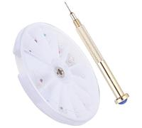 VOSAREA Juego de 24 Colgantes para Decoración de Uñas con Taladro Manual para Perforar, Kit de Dijes Colgantes de Aleación, Adecuado para Manicura Profesional y Uso en Salón o Casa