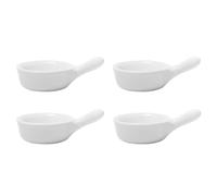 VOSAREA Juego de 4 Platos Pequeños para Salsa de Cerámica de Color Claro, Resistentes al Lavavajillas y No Se Deforman, Ideales para Servir Guarniciones Cocina