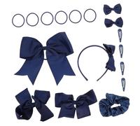 VOSAREA Juego de Accesorios Cabello para Niñas Lazos y Horquillas de Poliéster y Hierro, Adecuado para Peinados y Uso Diario en Fiestas