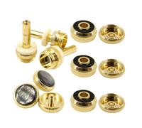 VOSAREA Juego de Botones Metálicos Dorados para Trompeta, 12 Piezas, Fácil de Transportar y Almacenar, Accesorios Prácticos para Músicos