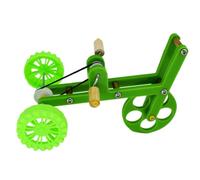 VOSAREA Juguete para Loro Bicicleta de Plástico Verde, Juguete Educativo y Accesorio de Entrenamiento para Pájaros, Tamaño Compacto Adecuado para Entrenamiento y Entretenimiento de Loros