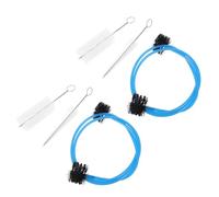 VOSAREA Limpieza Instrumentos Musicales 6 Piezas Cepillos de Nailon Doble Punta para Flauta y Saxofón, Cepillo Serpiente Flexible Azul y Limpieza Profunda