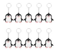 VOSAREA Llaveros y Portátiles de Pingüino 24 de Pvc Flexible Adornos para Bolsos y Mochilas para Fiestas Temáticas y Regalos Infantiles