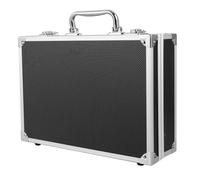 VOSAREA Maleta universal, maletín portátil de aluminio, maletín de transporte, pequeño maletín de almacenamiento para herramientas, acolchado de espuma, caja de herramientas, con cerradura, 29 x 20,5