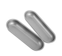 VOSAREA Molde para Panecillos para Hot Dogs 2 Piezas de Acero al Carbono Antiadherente, Tamaño Pequeño, Resistente a Altas Temperaturas, Bandeja para Hornear Distribución Uniforme