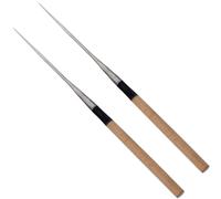 VOSAREA Palillos de Acero Inoxidable para Sushi de Estilo Japonés, Punta Afilada de 150 Mm, Reutilizables y Resistentes, Utensilios Prácticos para Cenas Asiáticas y Sashimi