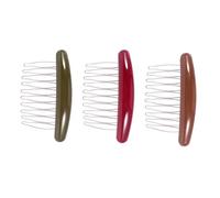 VOSAREA Peines Laterales de Acrílico para Mujer y Niña, 3 Piezas, Diseño Simple y Elegante, Sujetan el Cabello Firmemente, Fáciles de Poner y Quitar en Cenas y Bailes Color Aleatorio