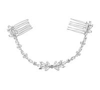 VOSAREA Peineta de Cristal Diseño Floral para Novia, Accesorio de Boda Versátil y Hecho a Mano en Color Plata, Adecuado para Fiestas y Eventos Obsequios