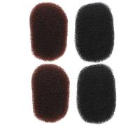 VOSAREA Pinzas Cabello 4 Piezas 2 Negras 2 Marrones Almohadilla para Volumen Accesorio para Peinados Herramienta Ligera y Transpirable para Mujer y Niñas