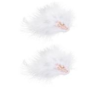 VOSAREA Pinzas el Pelo de Niña de Aleación Clara con Diseño de Plumas, Antideslizantes y Fáciles de Colocar, Ideales para Cumpleaños y Uso Diario, Pack de 2 Unidades