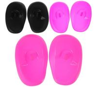 VOSAREA Protectores Auditivos 3 Pares de Silicona para Tinte de Cabello Resistentes al Agua y Calor para Uso en Peluquería y Cuidado Personal en Casa