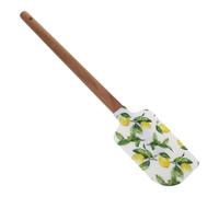 VOSAREA Raspador de Silicona Utensilios de Cocina Seguros y Fáciles de Limpiar Mango de Madera, Diseño Limón para Fiesta Verano y Repostería