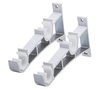 VOSAREA Soporte de Barra de Cortina de aleación de Aluminio de 2 Piezas Doble Soporte para Barra de Cortina ()