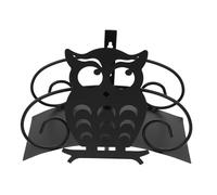 VOSAREA Soporte de Hierro Manguera para Jardín de Negro de Búho Forma Resistente Gran Capacidad de Almacenamiento, Adecuado para y Organización