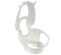 VOSAREA Soporte Fijo para Palomas de Plástico Blanco Anillo para Medicación, Dispositivo Inmovilizador para Administración de Medicamentos en Aves, Accesorio para Jaulas y Alimentación