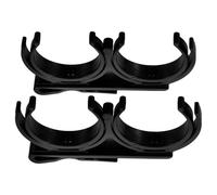 VOSAREA Soporte para Balones de Golf Doble Plegable, Clip para Cinturón Resistente de Plástico Negro, Accesorio Portátil para Bolsa de Golf y Recuperación de Bolas, Adecuado para