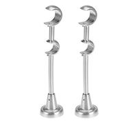 VOSAREA Soporte para barra de cortina de estilo vintage apto para barras de 20 mm y 25 mm, fácil de instalar, doble soporte para cortinas