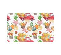 VOSERY Alfombra de baño Autumn Harvest Truck de 30 x 20 pulgadas, suave, absorbente, antideslizante, lavable a máquina, alfombra de ducha para baño