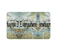 VOSERY Alfombra de baño con texto en inglés "I Haven't Been Everywhere But Its On My List" de 30 x 20 pulgadas, suave, absorbente, antideslizante, lavable a máquina, alfombra de ducha para baño