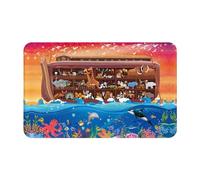 VOSERY Animals On Noah's Ark2 - Alfombra de baño de 30 x 20 pulgadas, suave, absorbente, antideslizante, lavable a máquina, alfombra de ducha para baño