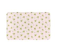 VOSERY Avocado Doing Sport - Alfombra de baño de yoga de 30 x 20 pulgadas, suave, absorbente, antideslizante, lavable a máquina, alfombra de ducha para baño