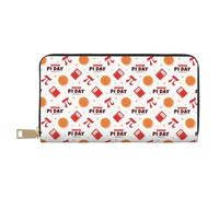 VOSERY Billetera de cuero para mujer, billetera plegable para múltiples tarjetas, billetera de mujer Happy PI Day, cartera larga