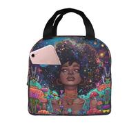 VOSERY Bolsa de almuerzo, lonchera para mujeres, hombres, adultos, jardín cósmico, mujer, bolsa de almuerzo aislada a prueba de fugas, reutilizable, de gran capacidad, para el trabajo, oficina, picnic