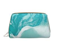 VOSERY Bolsa de maquillaje, bolsas de cosméticos de viaje para mujer, color verde azulado, turquesa, 1 bolsa de maquillaje, organizador de maquillaje de gran capacidad, bonita bolsa de maquillaje