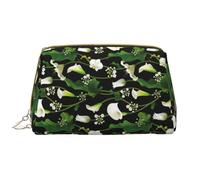 VOSERY Bolsa de maquillaje, bolsas de cosméticos de viaje para mujer, organizador de bolsa de maquillaje de gran capacidad, bolsa de maquillaje de flores de cala, bonita bolsa de maquillaje, estuche