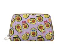 VOSERY Bolsa de maquillaje, bolsas de cosméticos de viaje para mujer, organizador de bolsa de maquillaje de gran capacidad, bonita bolsa de maquillaje de flor de aguacate, bonita bolsa de maquillaje