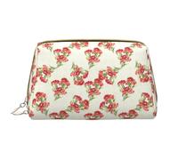 VOSERY Bolsa de maquillaje, bolsas de cosméticos de viaje para mujer, organizador de bolsa de maquillaje de gran capacidad, bolsa de maquillaje de flores BeautifulCarnations, bonita bolsa de