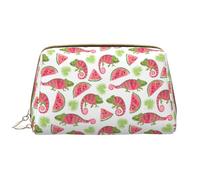 VOSERY Bolsa de maquillaje, bolsas de cosméticos de viaje para mujer, organizador de bolsa de maquillaje de gran capacidad, bonita bolsa de maquillaje de sandía, bonita bolsa de maquillaje, estuche de