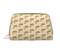 VOSERY Bolsa de maquillaje, bolsas de cosméticos de viaje para mujer, organizador de bolsa de maquillaje de gran capacidad, bonita bolsa de maquillaje de camaleón, bonita bolsa de maquillaje, estuche