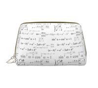 VOSERY Bolsa de maquillaje, bolsas de cosméticos, neceser de viaje para mujeres, organizador de bolsa de maquillaje de gran capacidad, bolsa de maquillaje con patrón matemático, bonita bolsa de