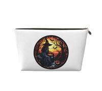 VOSERY Bolsa de maquillaje de cuero, bolsa de cosméticos, bolsa de aseo de viaje para mujer, bolsa de maquillaje de bruja, bolsa de maquillaje, bonita bolsa de maquillaje, bolsa de maquillaje