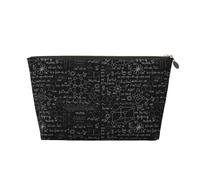 VOSERY Bolsa de maquillaje de piel, bolsa de cosméticos, neceser de viaje para mujer, fórmulas químicas, linda bolsa de maquillaje, organizador, bonita bolsa de maquillaje, bolsa de maquillaje