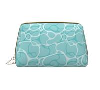 VOSERY Bolsa de maquillaje, neceser de viaje para mujer, bolsa de maquillaje de superficie de agua de mar turquesa, organizador de bolsa de maquillaje de gran capacidad, bonita bolsa de maquillaje