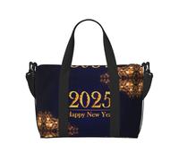 VOSERY Bolsa de viaje, 2025 Happy New Year f Weekender Bag Carry On Duffle Bags para mujer, esenciales de viaje, deporte, bolsa de gimnasio para hombre, bolsa de pijamada, bolsa de equipaje, objetos