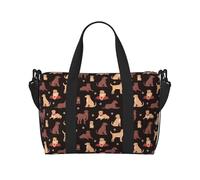 VOSERY Bolsa de viaje, bolsa de viaje de chocolate labrador retriever, bolso de fin de semana, bolso de mano para mujer, accesorios de viaje, bolsa de deporte, bolsa de gimnasio para hombre, bolsa de