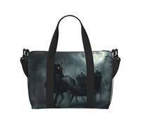 VOSERY Bolsa de viaje, carruaje fantasma de Halloween, noche de luna, bolso de fin de semana, bolsa de equipaje de mano para mujer, accesorios de viaje, bolsa de deporte, bolsa de gimnasio para hombre