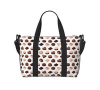 VOSERY Bolsa de viaje con estampado de chocolate n.º 9059, bolso de fin de semana, equipaje de mano para mujer, accesorios de viaje, bolsa de deporte, bolsa de gimnasio para hombre, bolsa de pijama