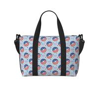 VOSERY Bolsa de viaje Donut with the USA Fag Weekender Bag Carry On para mujer, bolsa de viaje para deportes, gimnasio, para hombres, bolsa de noche, bolsa de equipaje, bolsa de artículos personales